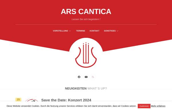 Vorschau von www.ars-cantica.de, Doppelquartett Ars Cantica