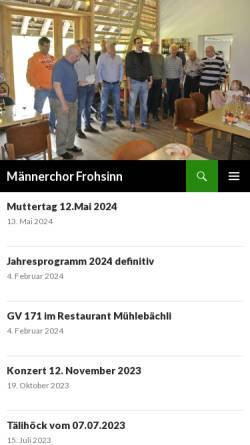 Vorschau der mobilen Webseite www.maennerchor-altendorf.ch, Männerchor Frohsinn Altendorf
