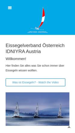 Vorschau der mobilen Webseite www.eissegeln.at, Eissegelverband Österreich