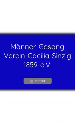 Vorschau der mobilen Webseite www.mgv-caecilia-sinzig.de, MännerGesangVerein Cäcilia Sinzig 1859 e.V.