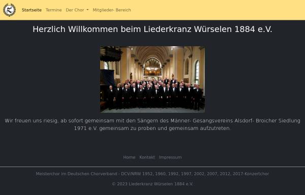 Vorschau von www.liederkranz-wuerselen.de, Männer-Gesang-Verein Liederkranz Würselen 1884 e.V.
