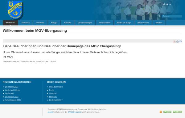 Vorschau von mgv-ebergassing.at, Männgergesangverein Ebergassing