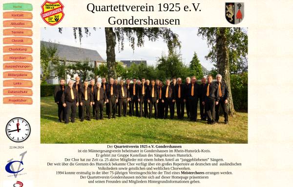 Vorschau von www.quartettverein-gondershausen.de, Quartettverein 1925 e.V. Gondershausen