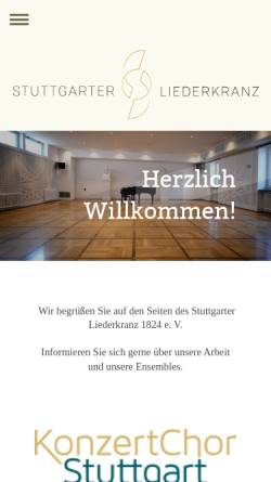 Vorschau der mobilen Webseite www.stuttgarter-liederkranz.com, Stuttgarter Liederkranz 1824 e.V.