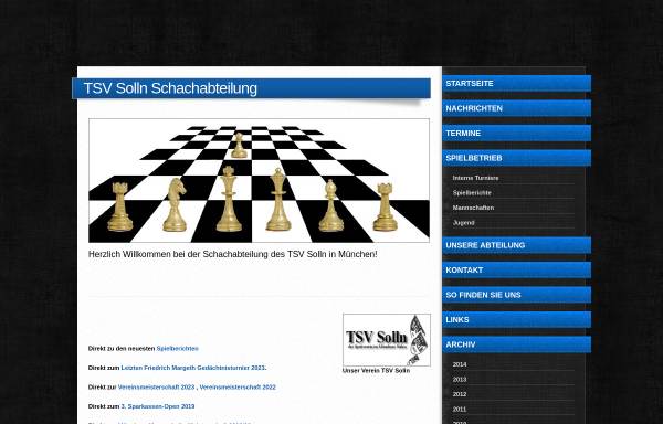 Vorschau von www.tsvsolln.de, Schach im TSV München-Solln e.V.