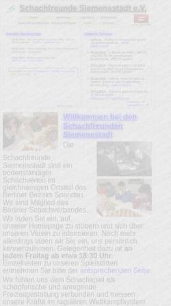 Vorschau der mobilen Webseite www.herderschach.de, Schachfreunde Siemensstadt