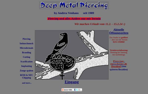Vorschau von www.deepmetal.de, Deep Metal Piercing, Andrea Venhaus