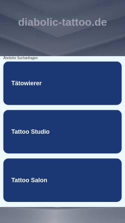 Vorschau der mobilen Webseite www.diabolic-tattoo.de, Diabolic Tattoo, Michael Widzinski