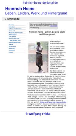 Vorschau der mobilen Webseite www.heinrich-heine-denkmal.de, Heinrich Heine - Leben, Leiden, Werk und Hintergrund
