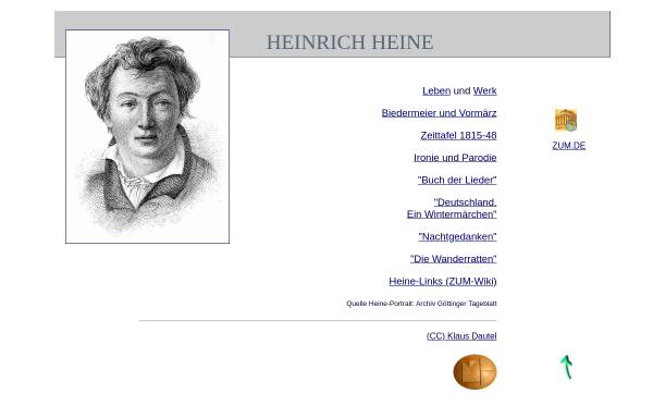 Vorschau von www.zum.de, Heinrich Heine - Unterrichtsmaterialien