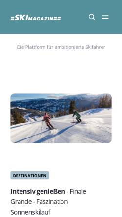 Vorschau der mobilen Webseite www.skimagazin.de, Ski-Magazin