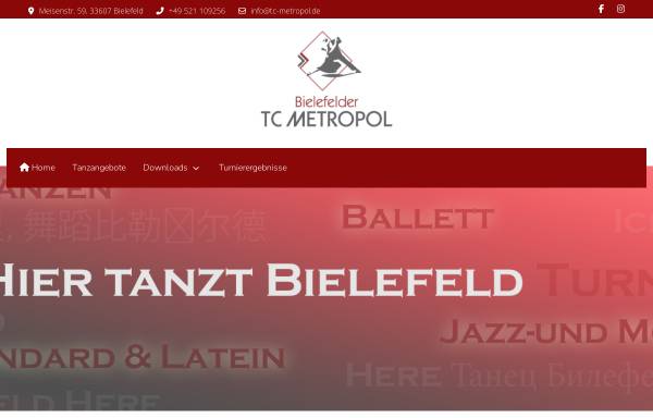 Vorschau von www.tc-metropol.de, Bielefelder Tanzclub Metropol e.V.