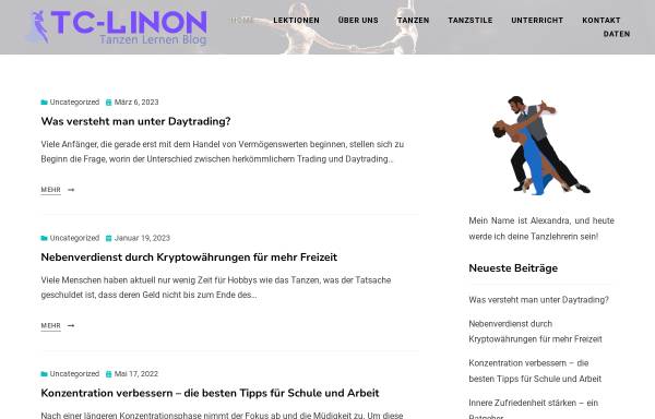 Vorschau von www.tc-linon.de, Tanzclub Linon Bielefeld e.V.