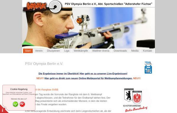 Vorschau von www.adlershoferfuechse.de, Adlershofer Füchse im Polizeisportverein Olympia Berlin e.V.