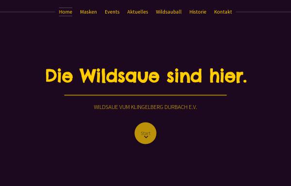 Vorschau von www.wildsaue-durbach.de, Narrenzunft Wildsaue vum Klingelberg e.V