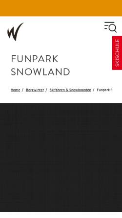 Vorschau der mobilen Webseite www.snowland.ch, Snowland