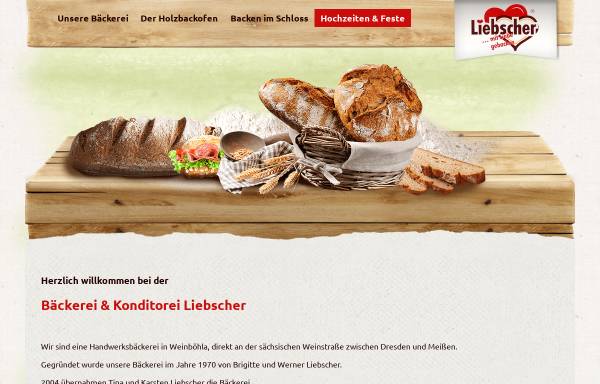 Vorschau von www.baeckerei-liebscher.de, Bäckerei und Konditorei Karsten Liebscher