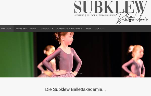 Vorschau von www.subklew-ballett.de, Subklew - Ballettakademie