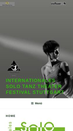 Vorschau der mobilen Webseite www.solo-tanz-theater.de, Teatro dos três