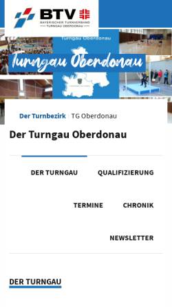 Vorschau der mobilen Webseite turngau-oberdonau.de, Turngau Oberdonau