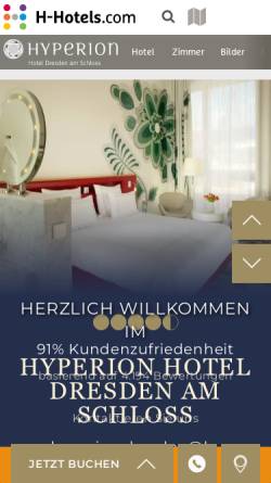 Vorschau der mobilen Webseite www.h-hotels.com, Hotels in Dresden