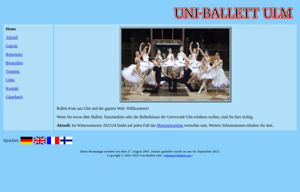 Vorschau von www.ballett.org, Uni-Ballett Ulm