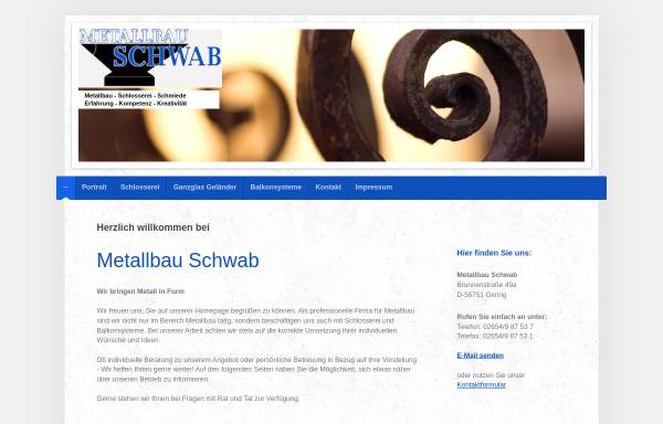 Vorschau von www.metallbau-schwab.de, Metallbau Schwab