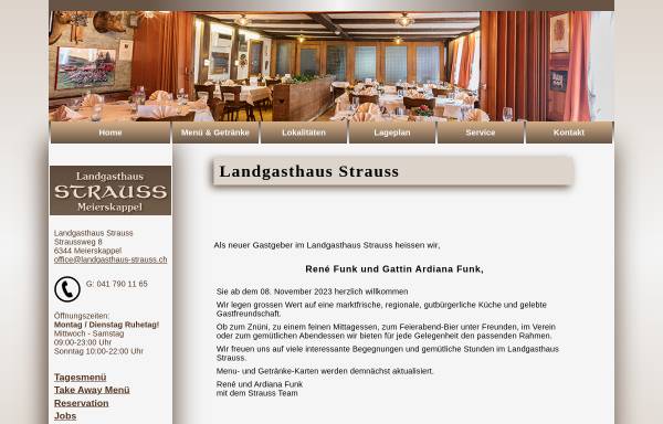 Vorschau von www.landgasthaus-strauss.ch, Landgasthaus Strauss
