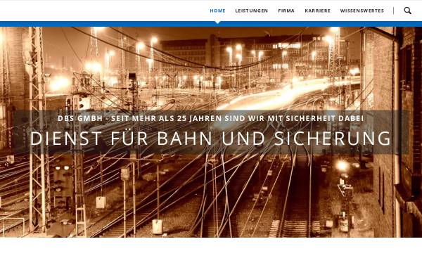 Vorschau von www.dbs-bahnsicherung.de, Dienst für Bahn und Sicherung DBS GmbH