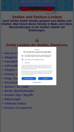 Vorschau der mobilen Webseite www.kirchenweb.at, Smiley-Lexikon