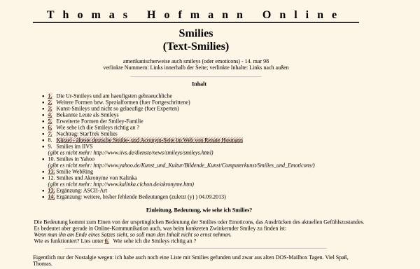 Vorschau von www.th-o.de, Smileys Webring