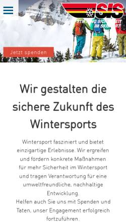 Vorschau der mobilen Webseite www.ski-online.de, Stiftung Sicherheit im Skisport (SIS)