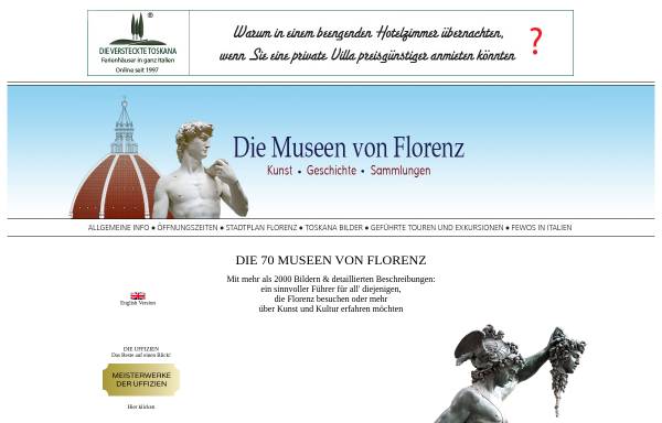 Vorschau von www.florentinermuseen.com, Museen von Florenz