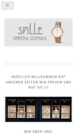 Vorschau der mobilen Webseite www.juwelier-spille.de, Bernhard & Peter Spille Uhren & Schmuck GbR