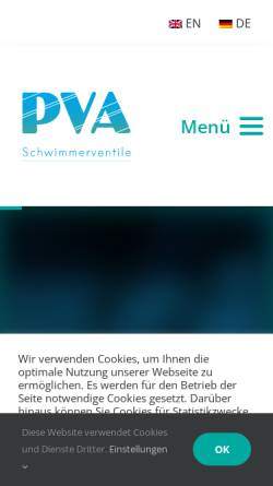 Vorschau der mobilen Webseite www.schwimmerventile.de, P.V.A. GmbH