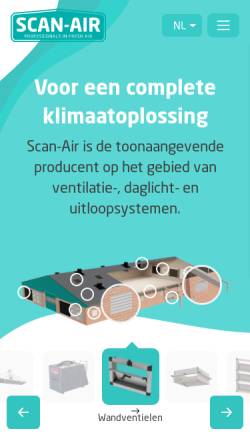 Vorschau der mobilen Webseite www.scan-air.nl, Scan-Air b.v.