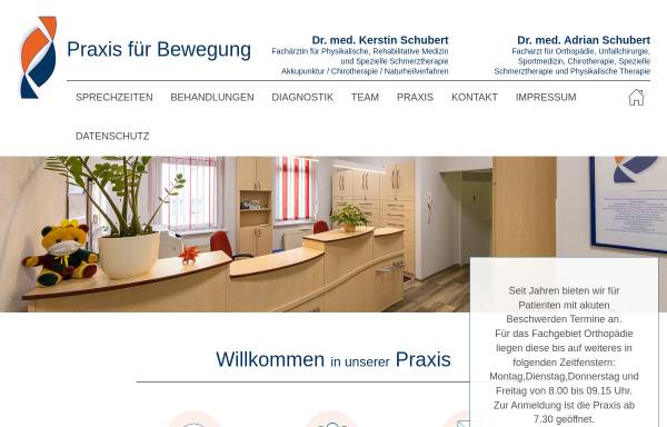 Vorschau von www.praxis-fuer-bewegung.de, Praxis für Bewegung - Eberswalde -orthopädische Praxis