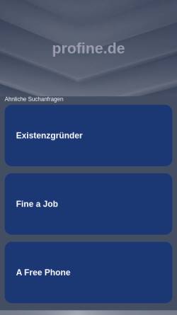 Vorschau der mobilen Webseite www.profine.de, profine.de