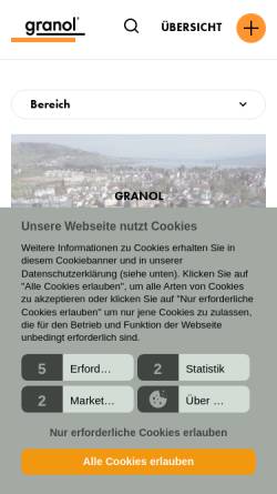 Vorschau der mobilen Webseite www.granol.ch, Granol AG