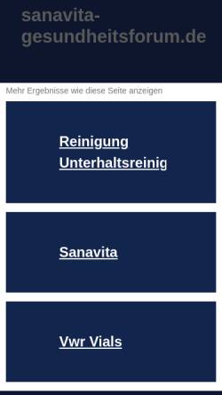 Vorschau der mobilen Webseite www.sanavita-gesundheitsforum.de, Sana Vita Gesundheitsforum