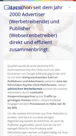 Vorschau der mobilen Webseite www.qualigo.at, Qualigo Österreich