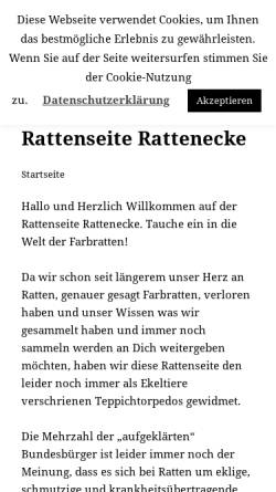 Vorschau der mobilen Webseite www.rattenecke.com, Rattenecke