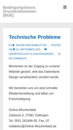Vorschau der mobilen Webseite www.online-wochenblatt.de, Online Wochenblatt