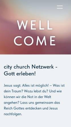 Vorschau der mobilen Webseite www.citychurch.ch, City Church Zürich