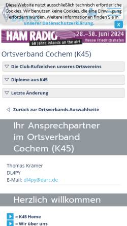 Vorschau der mobilen Webseite www.darc.de, Burgen- und Schlösser-Diplome