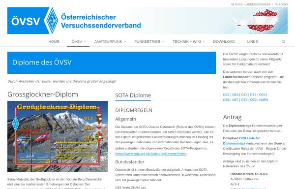 Vorschau von www.oevsv.at, Diplomprogramm des ÖVSV
