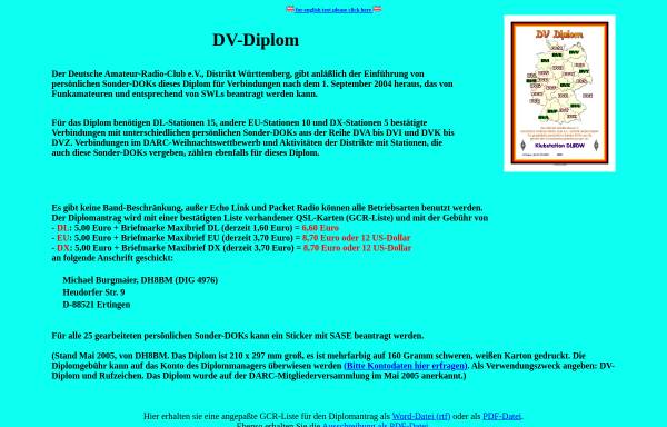 Vorschau von dvx.dh8bm.de, DV-Diplom