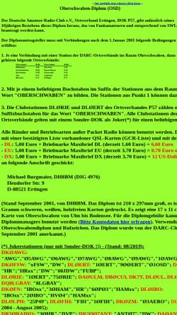 Vorschau der mobilen Webseite osd.dh8bm.de, Oberschwaben-Diplom