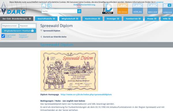 Vorschau von www.darc.de, Spreewald-Diplom