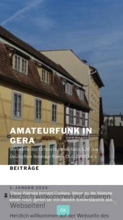 Vorschau der mobilen Webseite www.amateurfunk-gera.de, Thüringer Burgen-Diplom